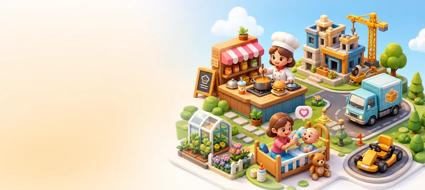 Free online simulation games on H5Joy including cooking, management, care, building games